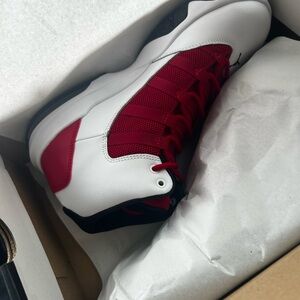 Jordan Women's White and Red Sneakers